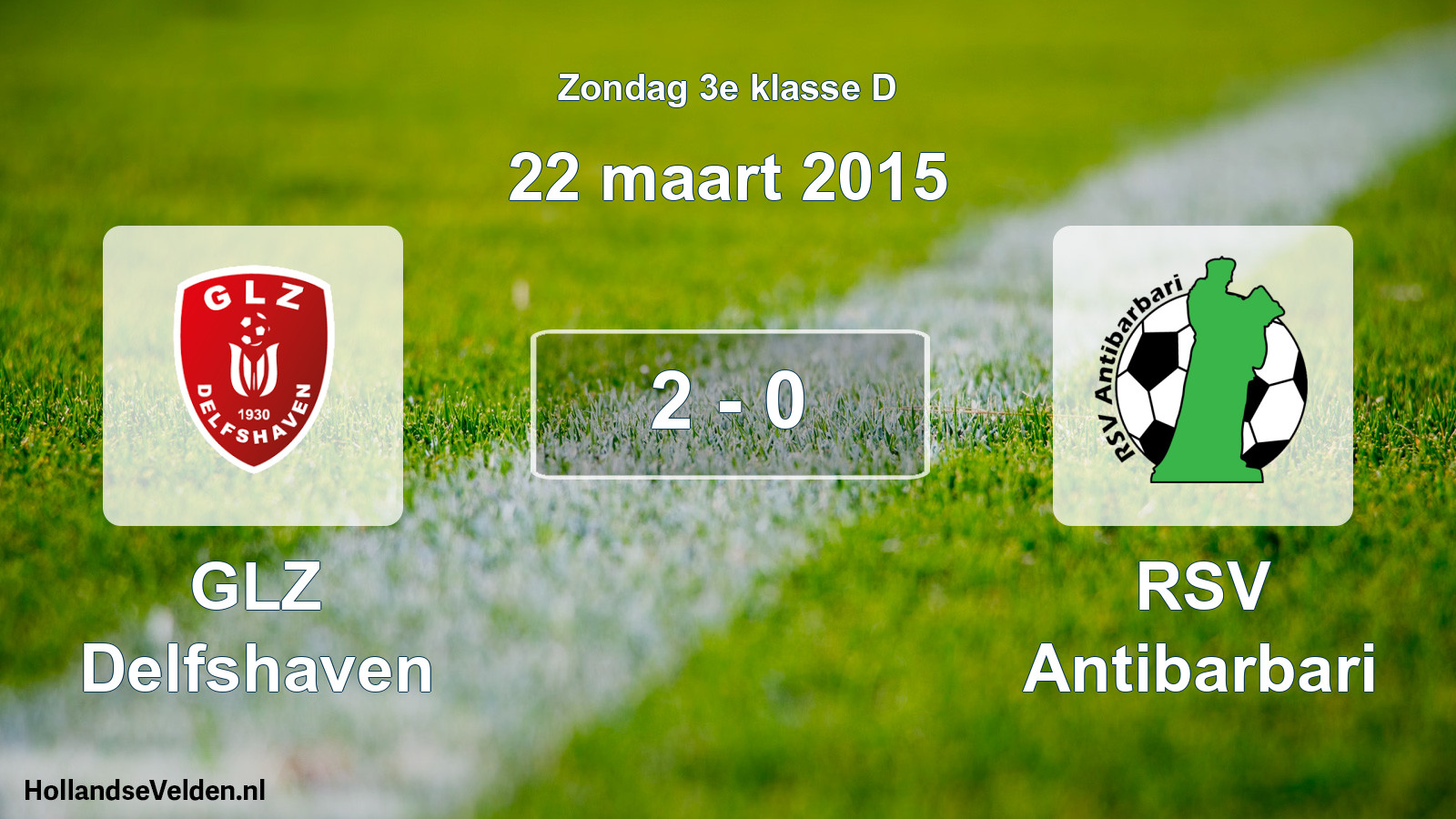 Total number of matches played: GLZ Delfshaven - RSV Antibarbari 2 - 0 (22 March 2015)