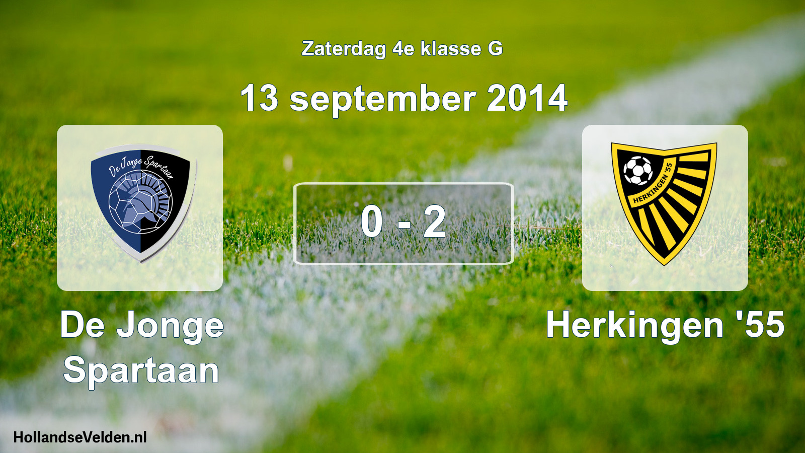 Total number of matches played: De Jonge Spartaan - Herkingen '55 0 - 2 (13 September 2014)