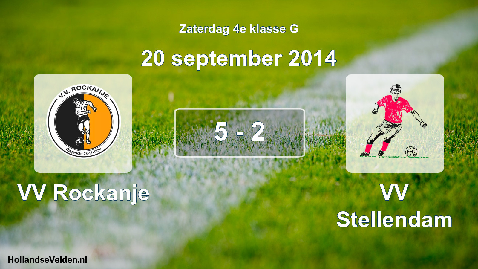 Total number of matches played: VV Rockanje - VV Stellendam 5 - 2 (20 September 2014)
