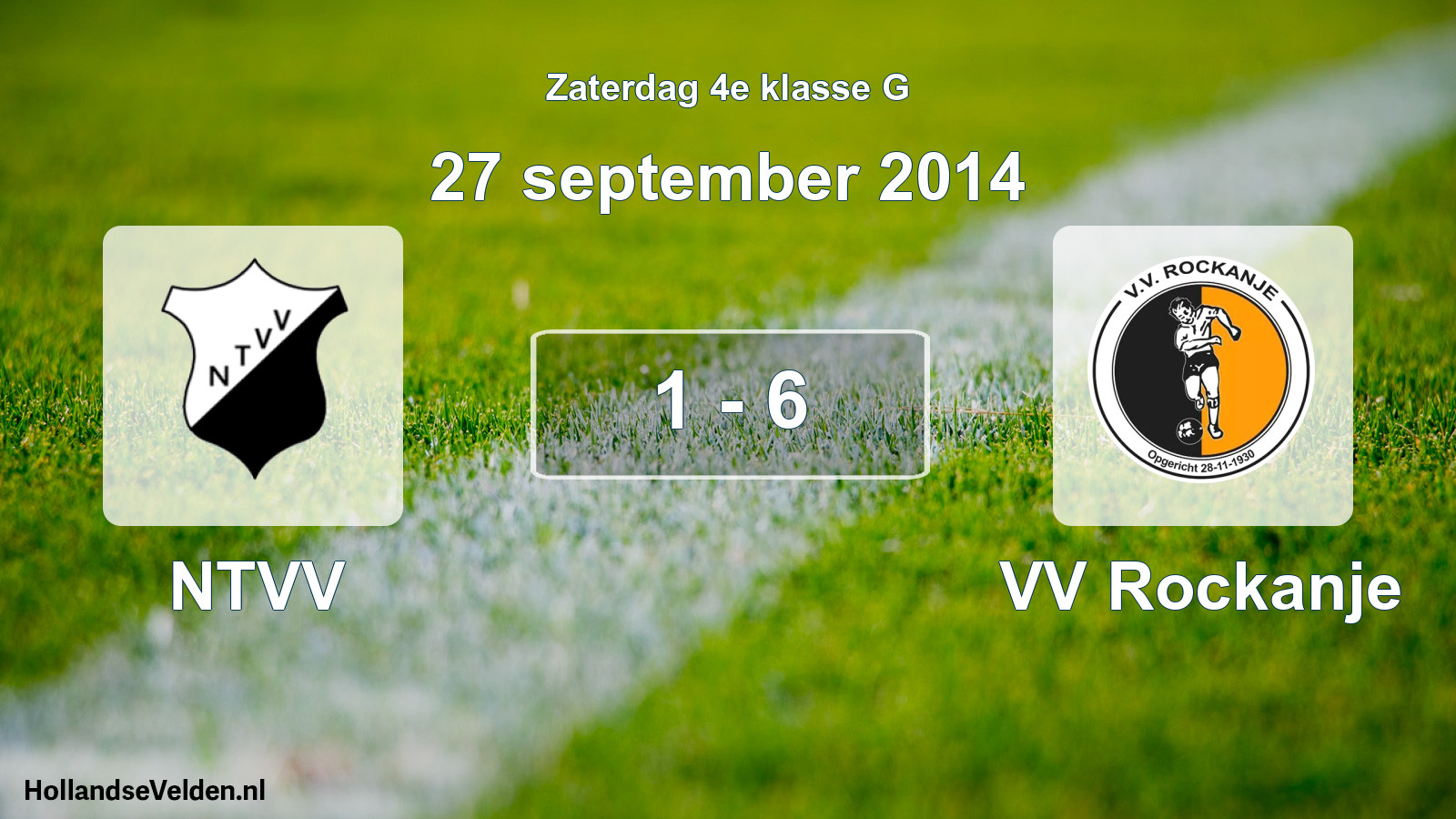 Total number of matches played: NTVV - VV Rockanje 1 - 6 (27 September 2014)