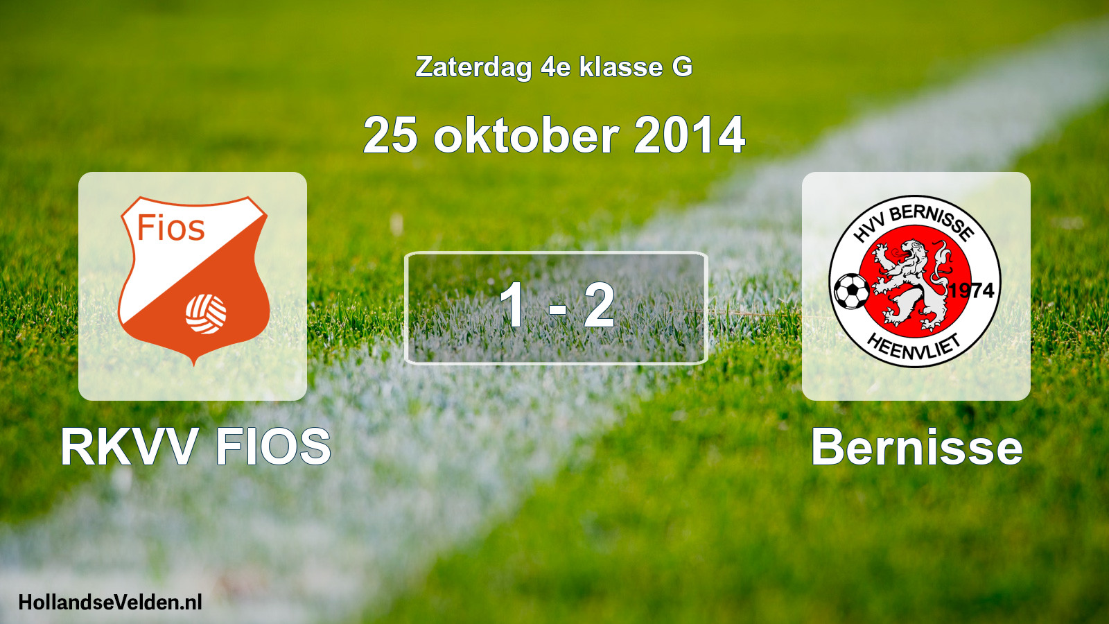 Total number of matches played: RKVV FIOS - Bernisse 1 - 2 (25 October 2014)