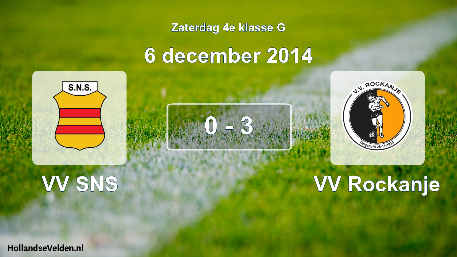 Total number of matches played: VV SNS - VV Rockanje 0 - 3 (6 December 2014)