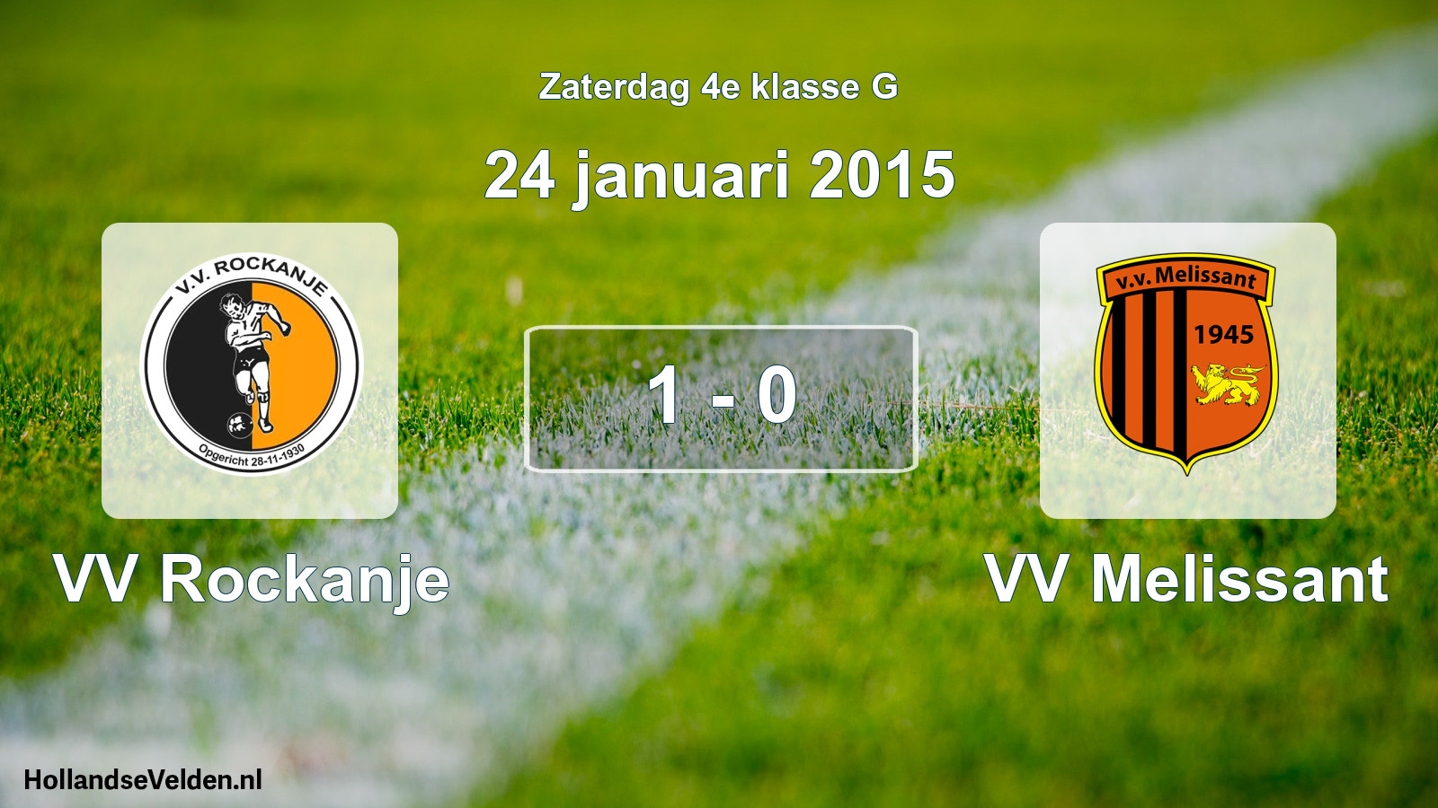 Total number of matches played: VV Rockanje - VV Melissant 1 - 0 (24 January 2015)