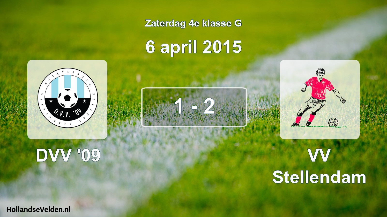 Total number of matches played: DVV '09 - VV Stellendam 1 - 2 (6 April 2015)