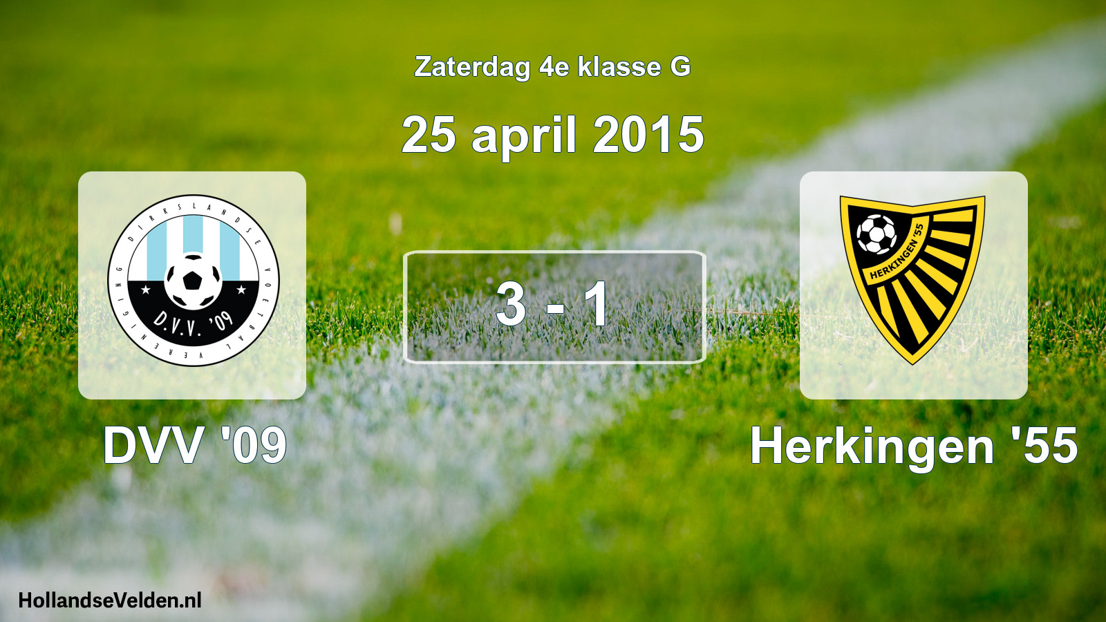 Total number of matches played: DVV '09 - Herkingen '55 3 - 1 (25 April 2015)