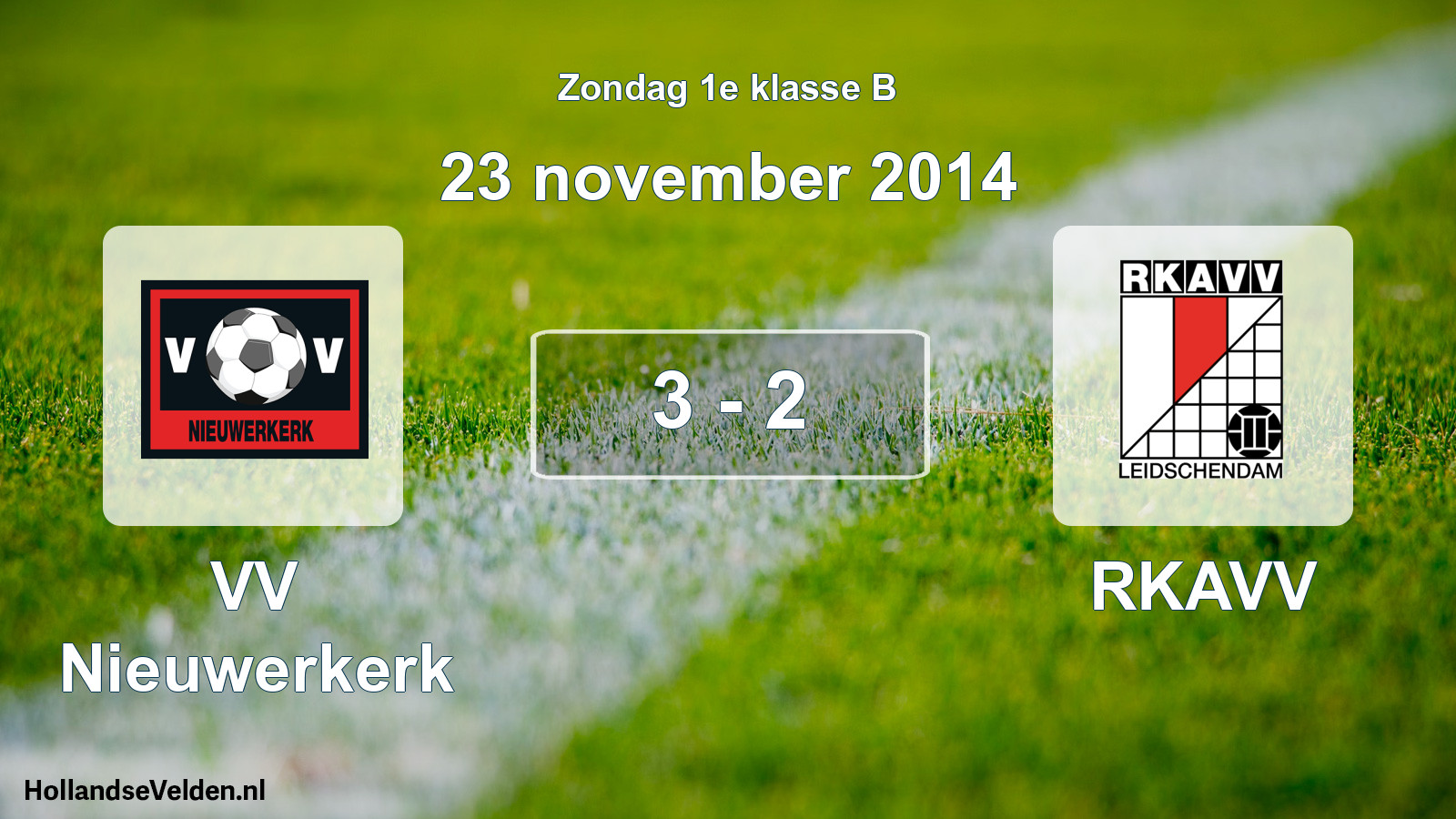 Total number of matches played: VV Nieuwerkerk - RKAVV 3 - 2 (23 November 2014)