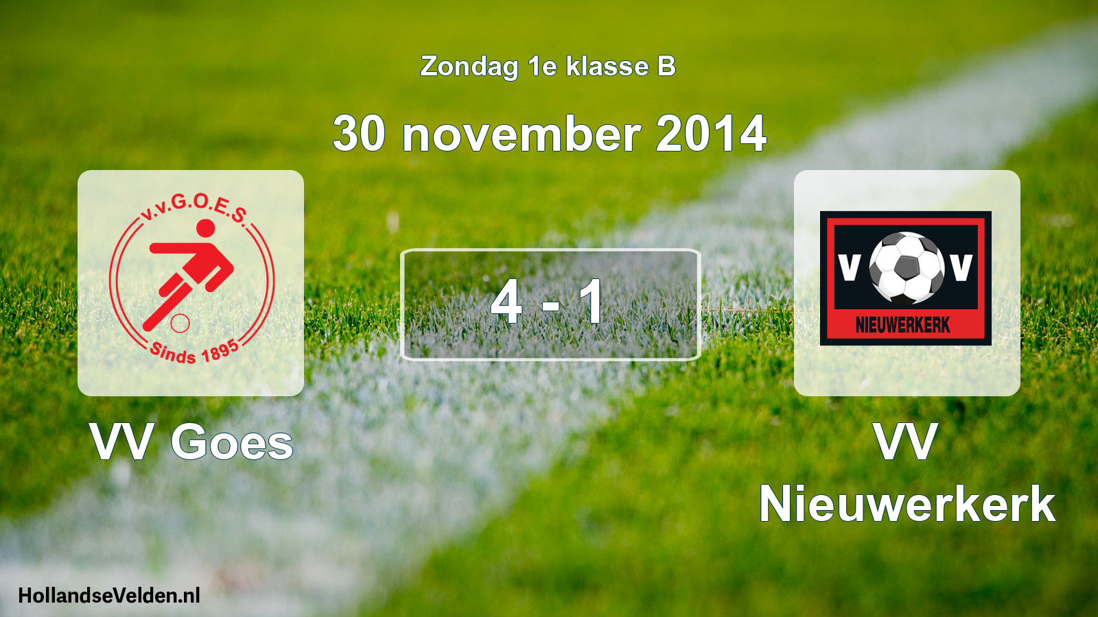 Total number of matches played: VV Goes - VV Nieuwerkerk 4 - 1 (30 November 2014)