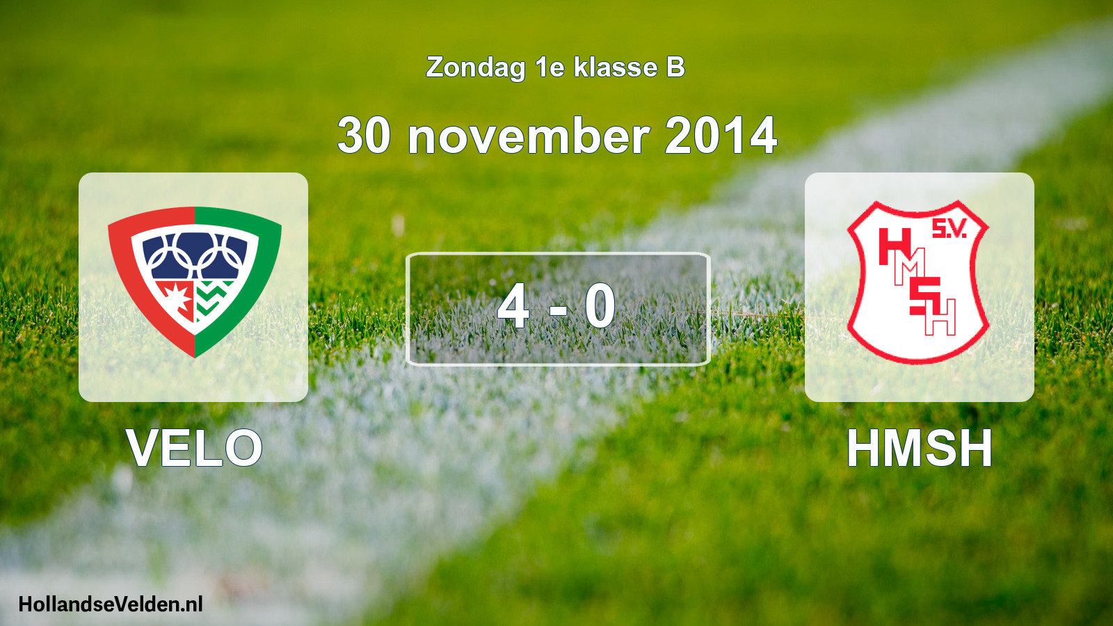 Total number of matches played: VELO - HMSH 4 - 0 (30 November 2014)