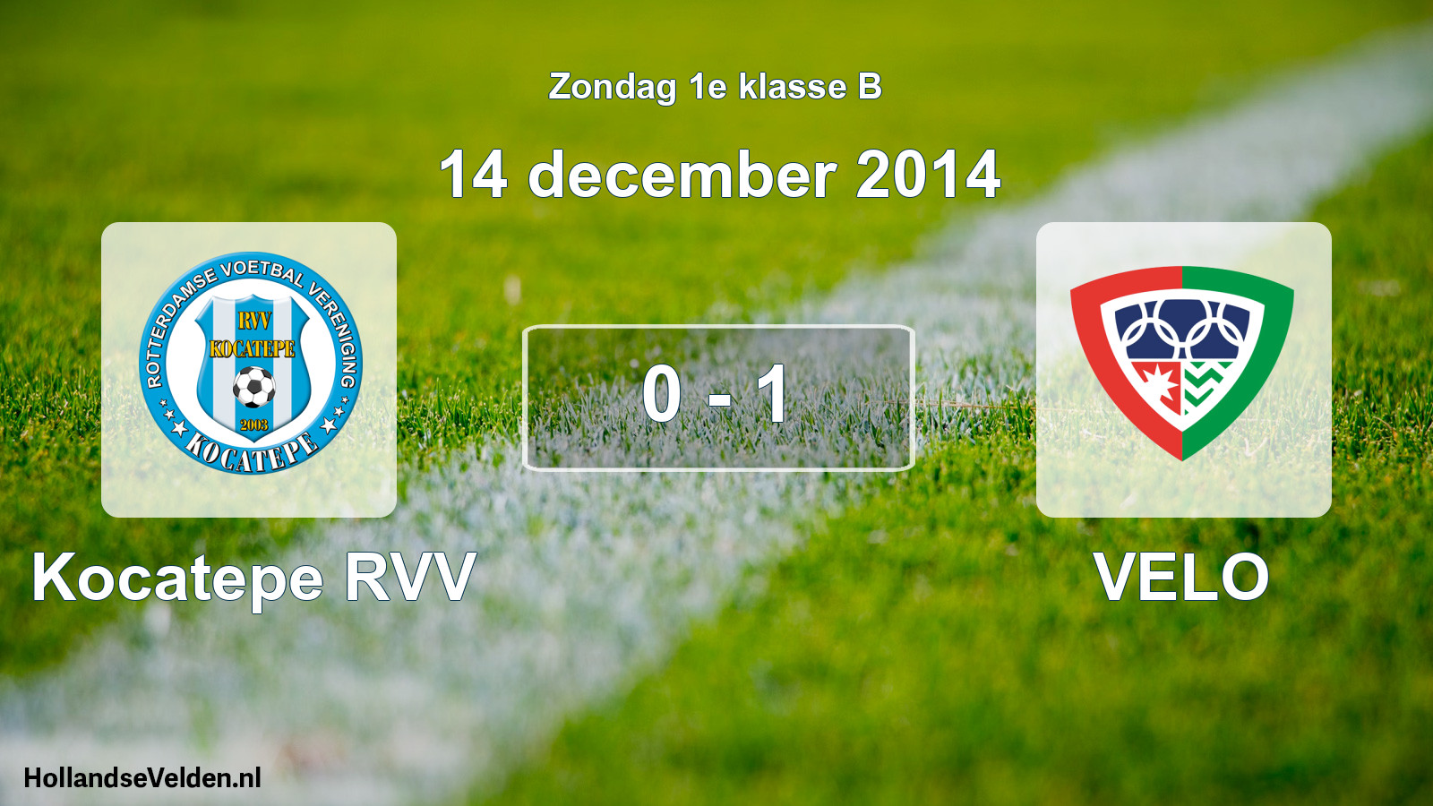 Total number of matches played: Kocatepe RVV - VELO 0 - 1 (14 December 2014)