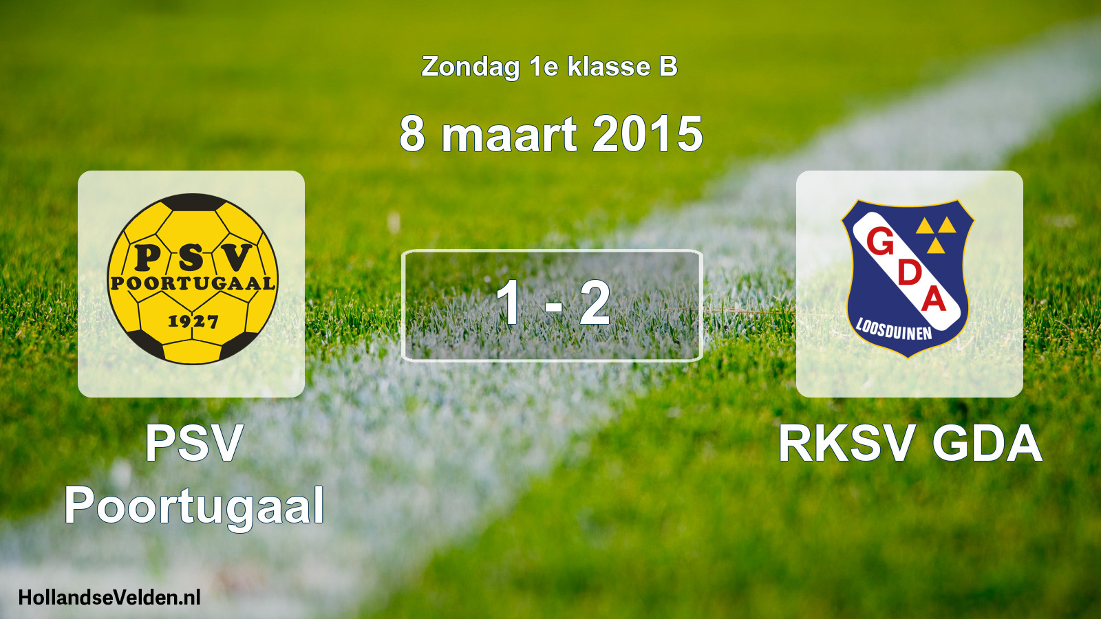 Total number of matches played: PSV Poortugaal - RKSV GDA 1 - 2 (8 March 2015)