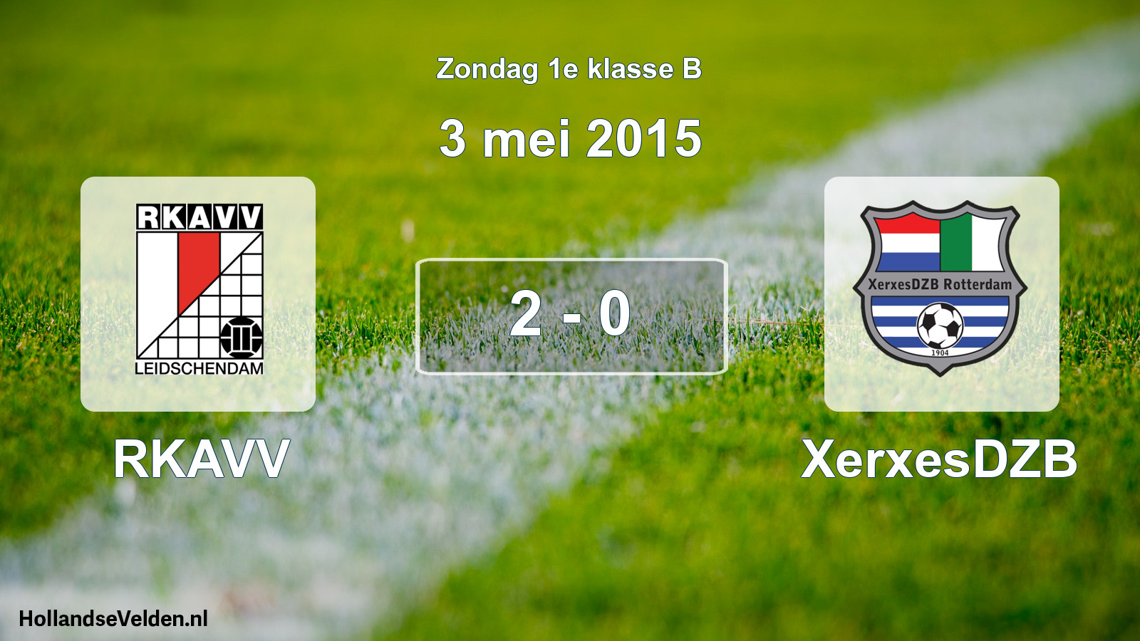 Total number of matches played: RKAVV - XerxesDZB 2 - 0 (3 May 2015)