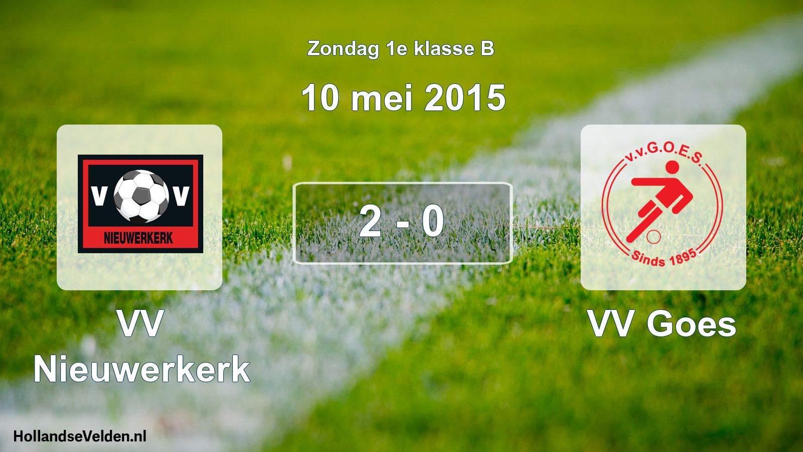 Total number of matches played: VV Nieuwerkerk - VV Goes 2 - 0 (10 May 2015)