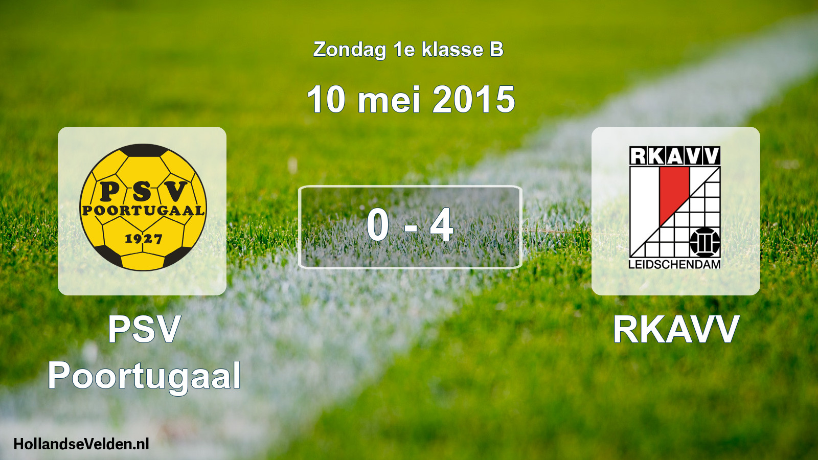 Total number of matches played: PSV Poortugaal - RKAVV 0 - 4 (10 May 2015)