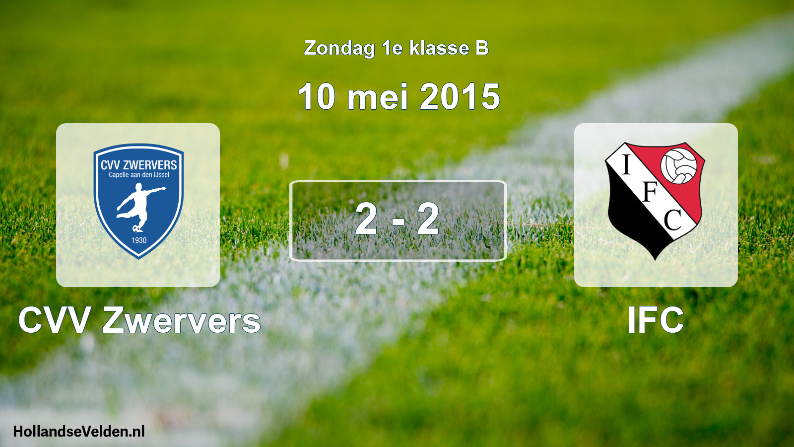 Total number of matches played: CVV Zwervers - IFC 2 - 2 (10 May 2015)
