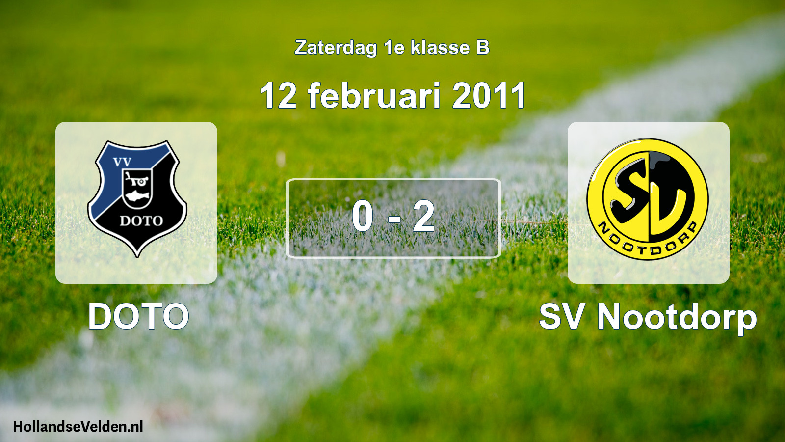Total number of matches played: DOTO - SV Nootdorp 0 - 2 (12 February 2011)
