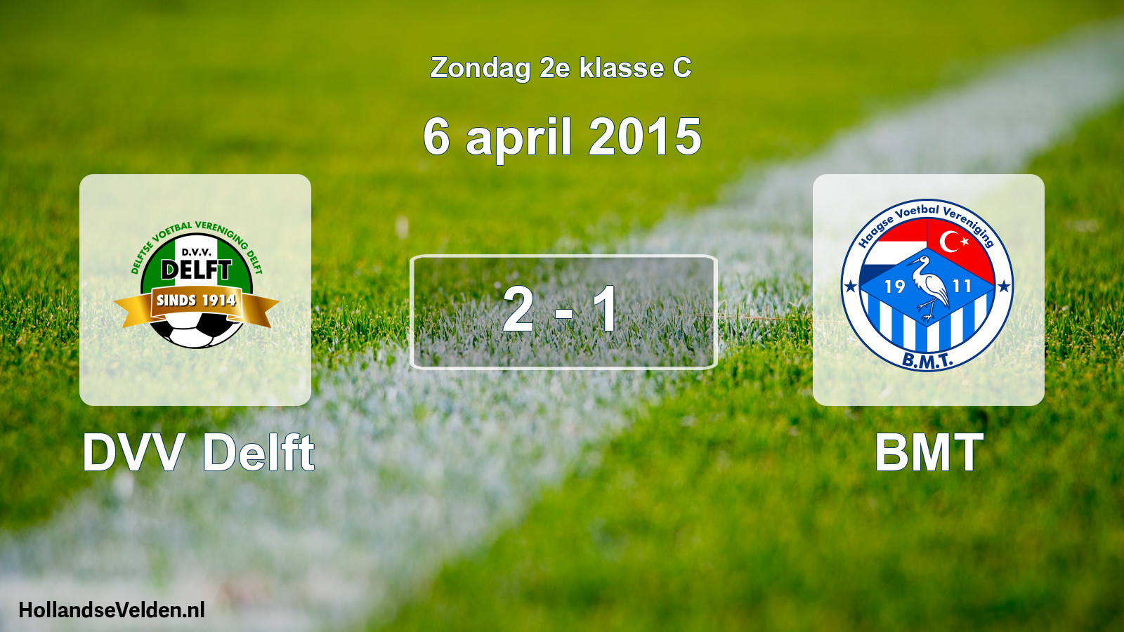 Total number of matches played: DVV Delft - BMT 2 - 1 (6 April 2015)
