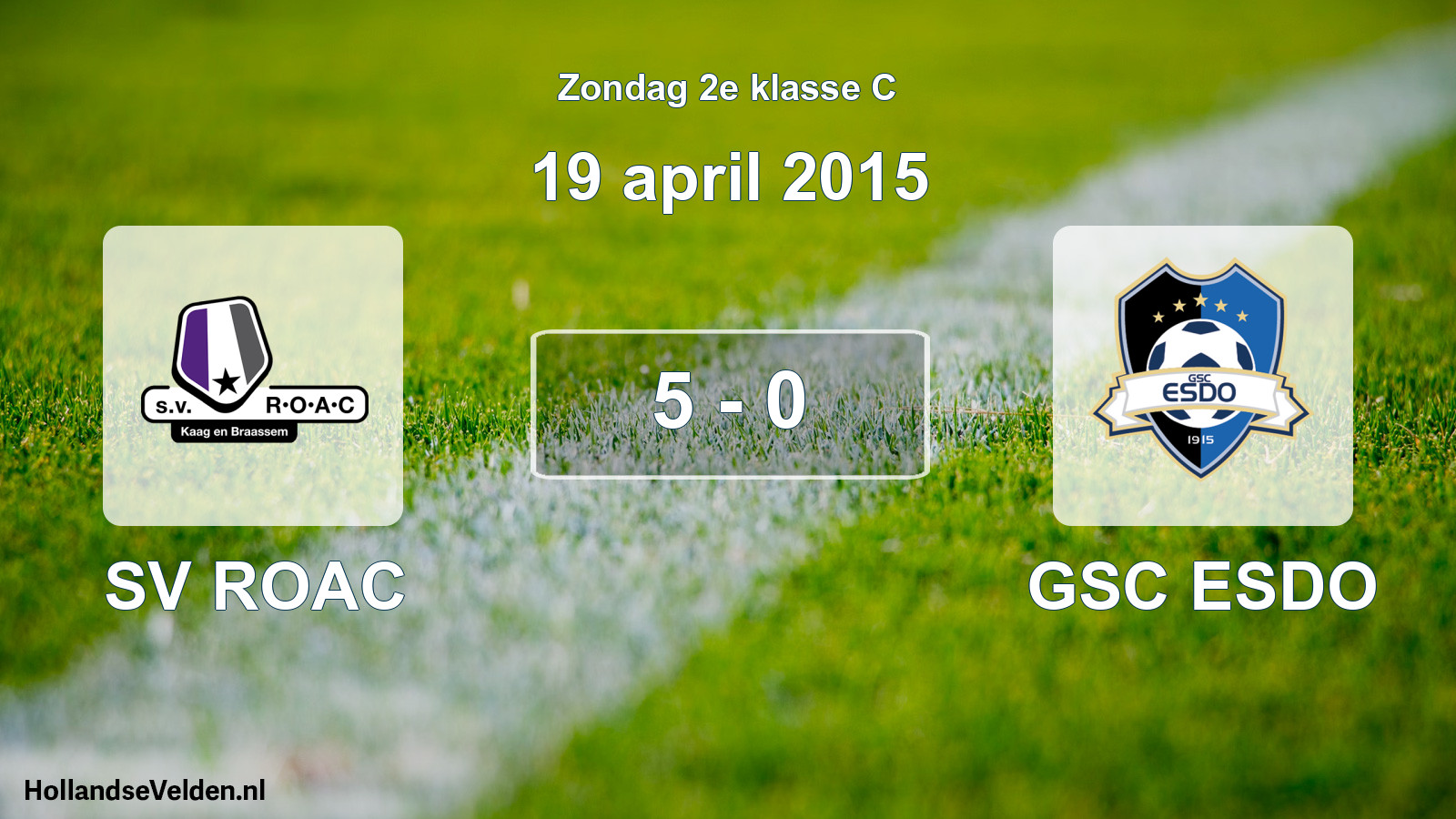 Total number of matches played: SV ROAC - GSC ESDO 5 - 0 (19 April 2015)