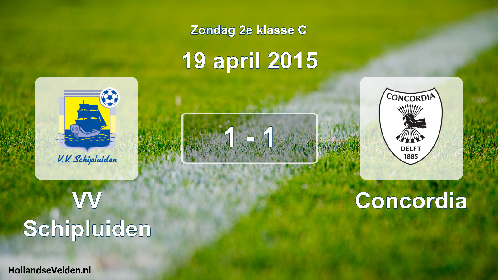 Total number of matches played: VV Schipluiden - Concordia 1 - 1 (19 April 2015)