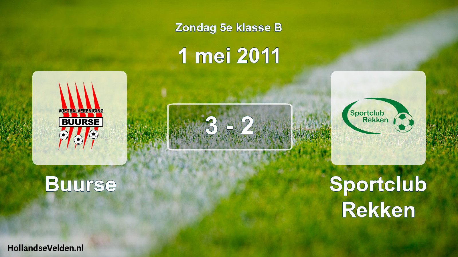 Total number of matches played: Buurse - Sportclub Rekken 3 - 2 (1 May 2011)
