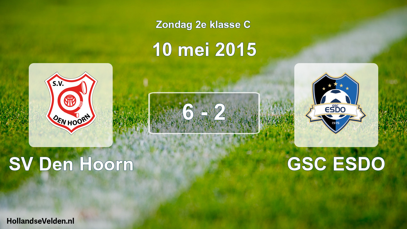 Total number of matches played: SV Den Hoorn - GSC ESDO 6 - 2 (10 May 2015)