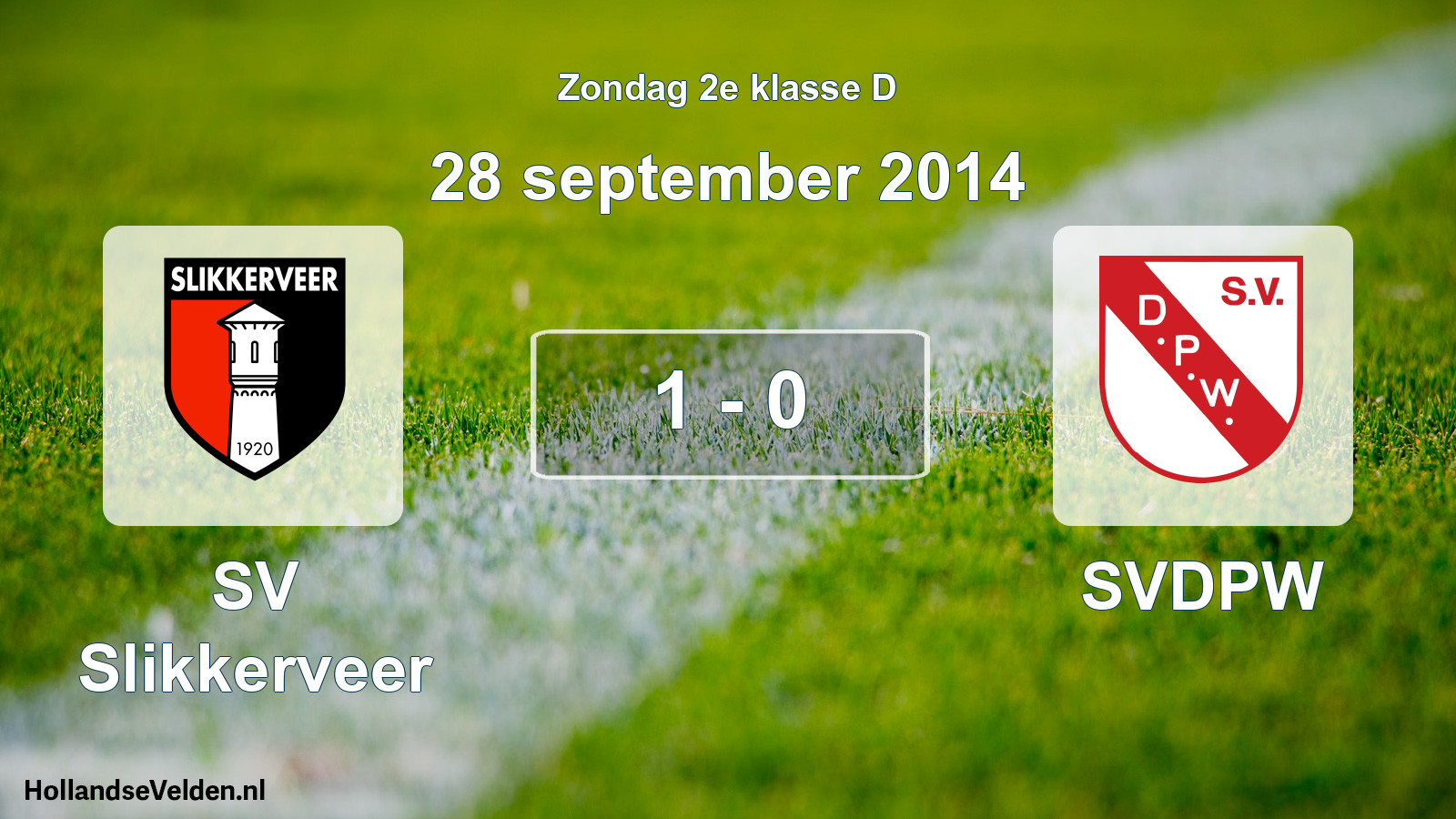 Total number of matches played: SV Slikkerveer - SVDPW 1 - 0 (28 September 2014)