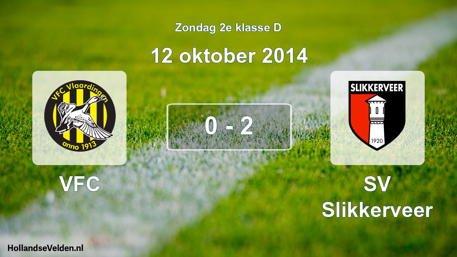 Total number of matches played: VFC - SV Slikkerveer 0 - 2 (12 October 2014)