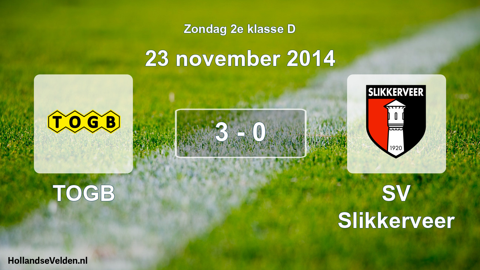 Total number of matches played: TOGB - SV Slikkerveer 3 - 0 (23 November 2014)