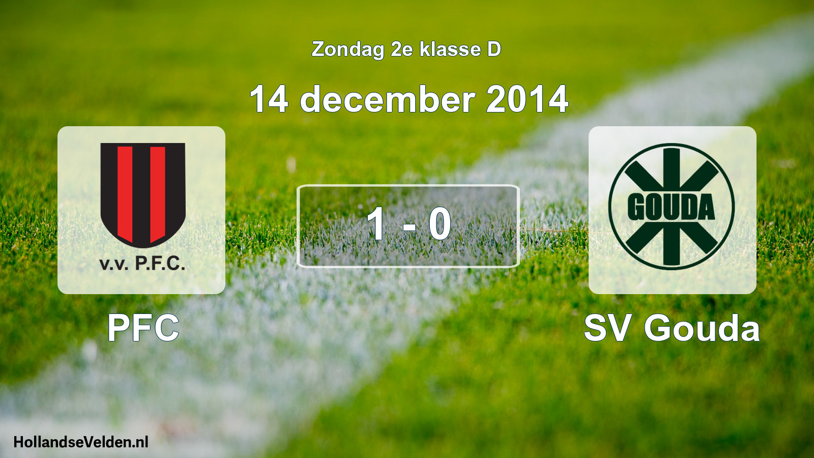 Total number of matches played: PFC - SV Gouda 1 - 0 (14 December 2014)