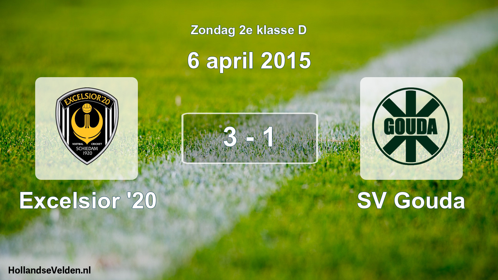 Total number of matches played: Excelsior '20 - SV Gouda 3 - 1 (6 April 2015)