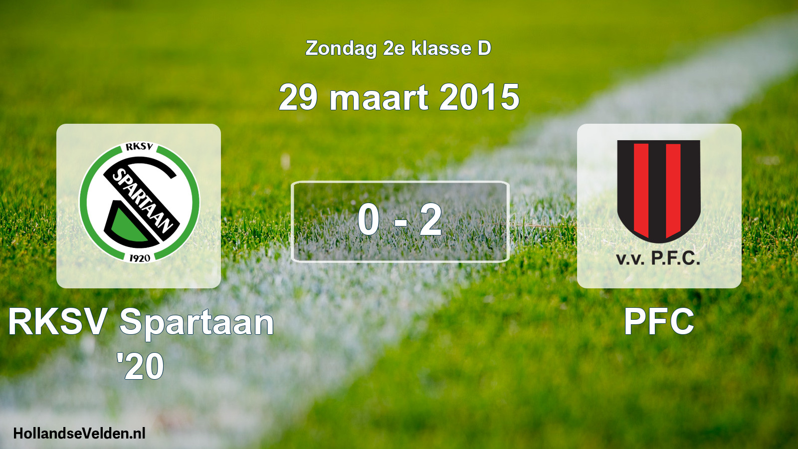 Total number of matches played: RKSV Spartaan '20 - PFC 0 - 2 (29 March 2015)