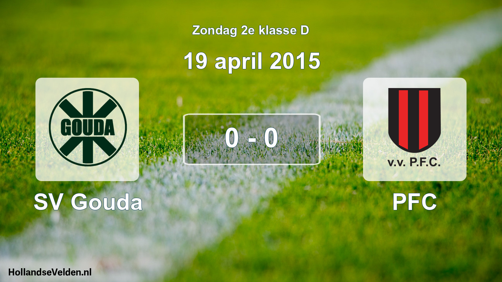 Total number of matches played: SV Gouda - PFC 0 - 0 (19 April 2015)