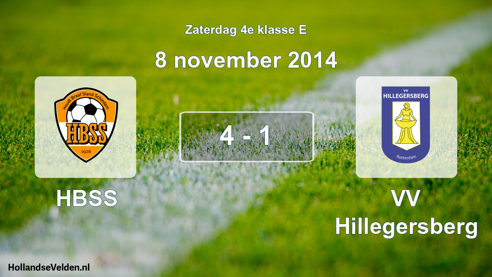 Total number of matches played: HBSS - VV Hillegersberg 4 - 1 (8 November 2014)