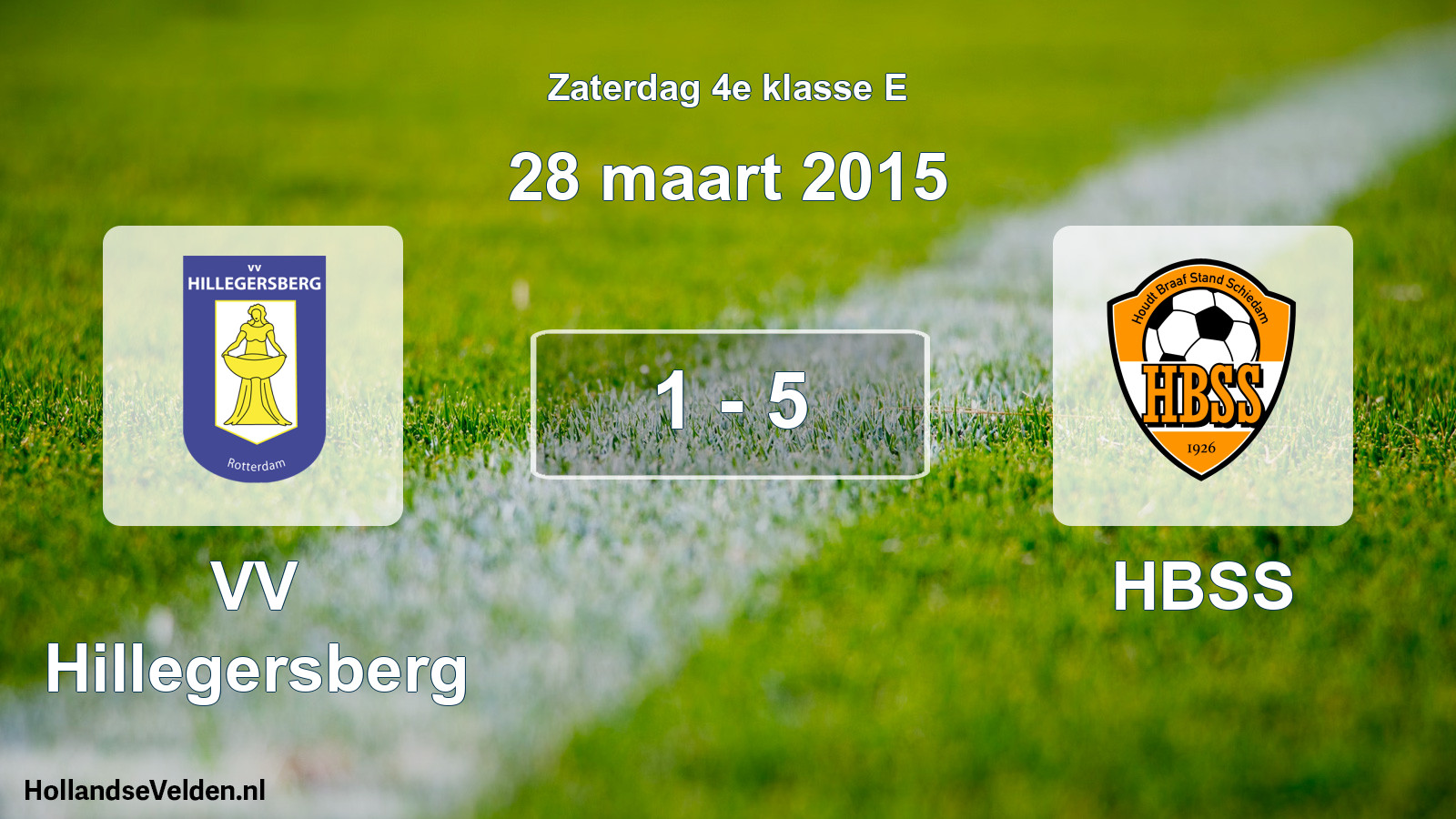 Total number of matches played: VV Hillegersberg - HBSS 1 - 5 (28 March 2015)