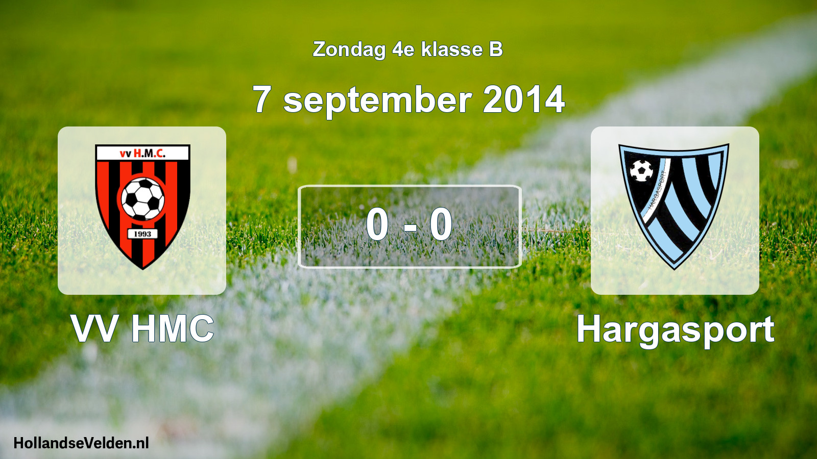 Total number of matches played: VV HMC - Hargasport 0 - 0 (7 September 2014)