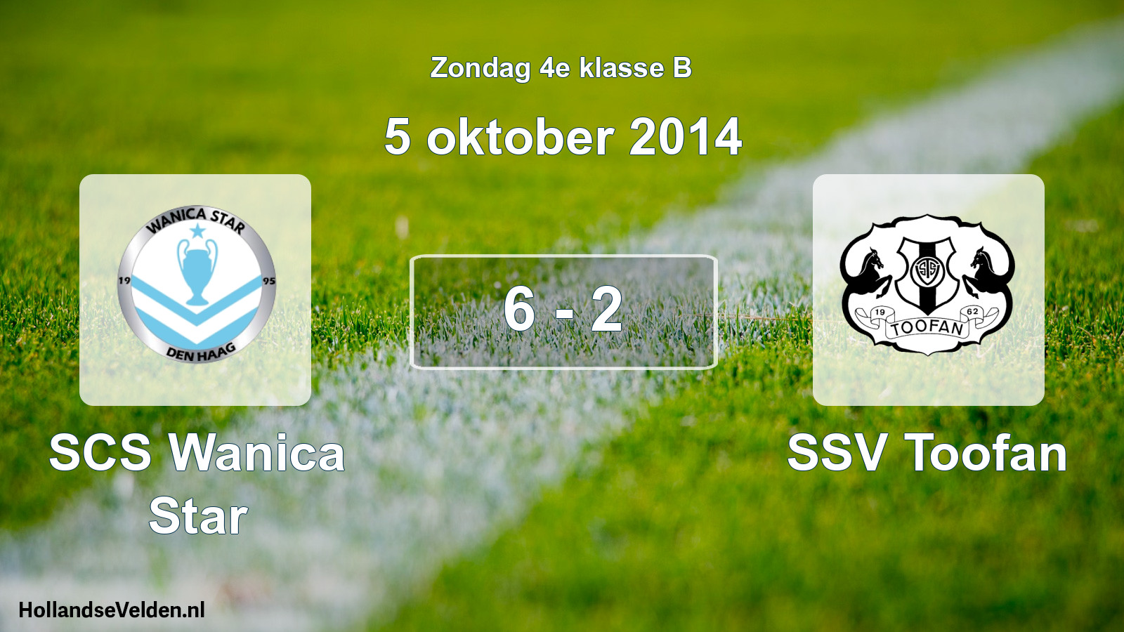 Total number of matches played: SCS Wanica Star - SSV Toofan 6 - 2 (5 October 2014)