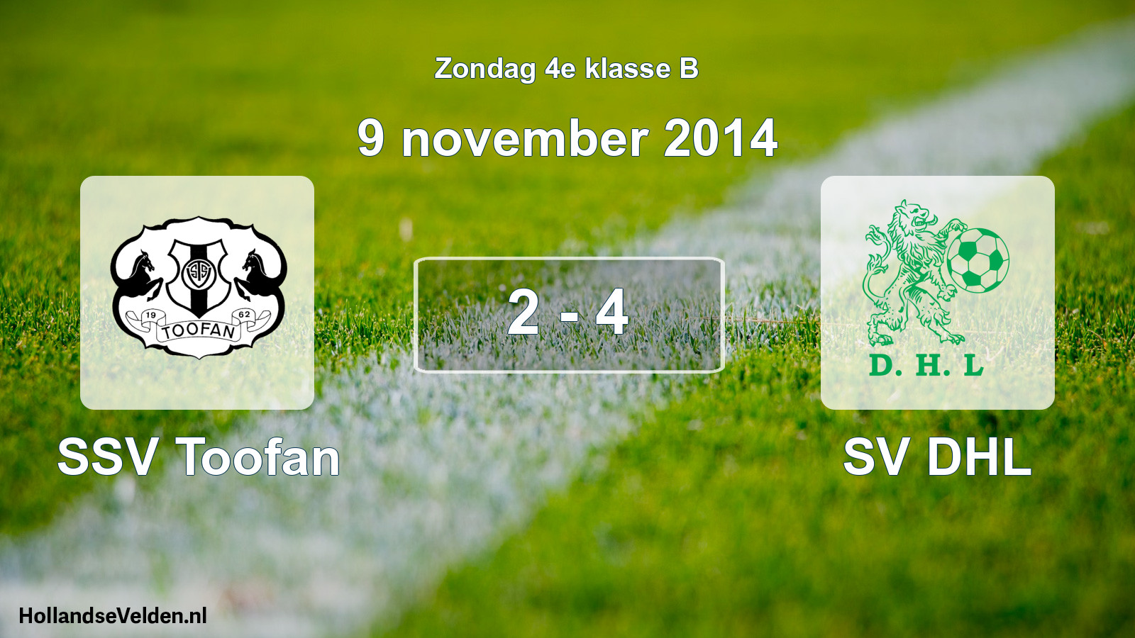 Total number of matches played: SSV Toofan - SV DHL 2 - 4 (9 November 2014)
