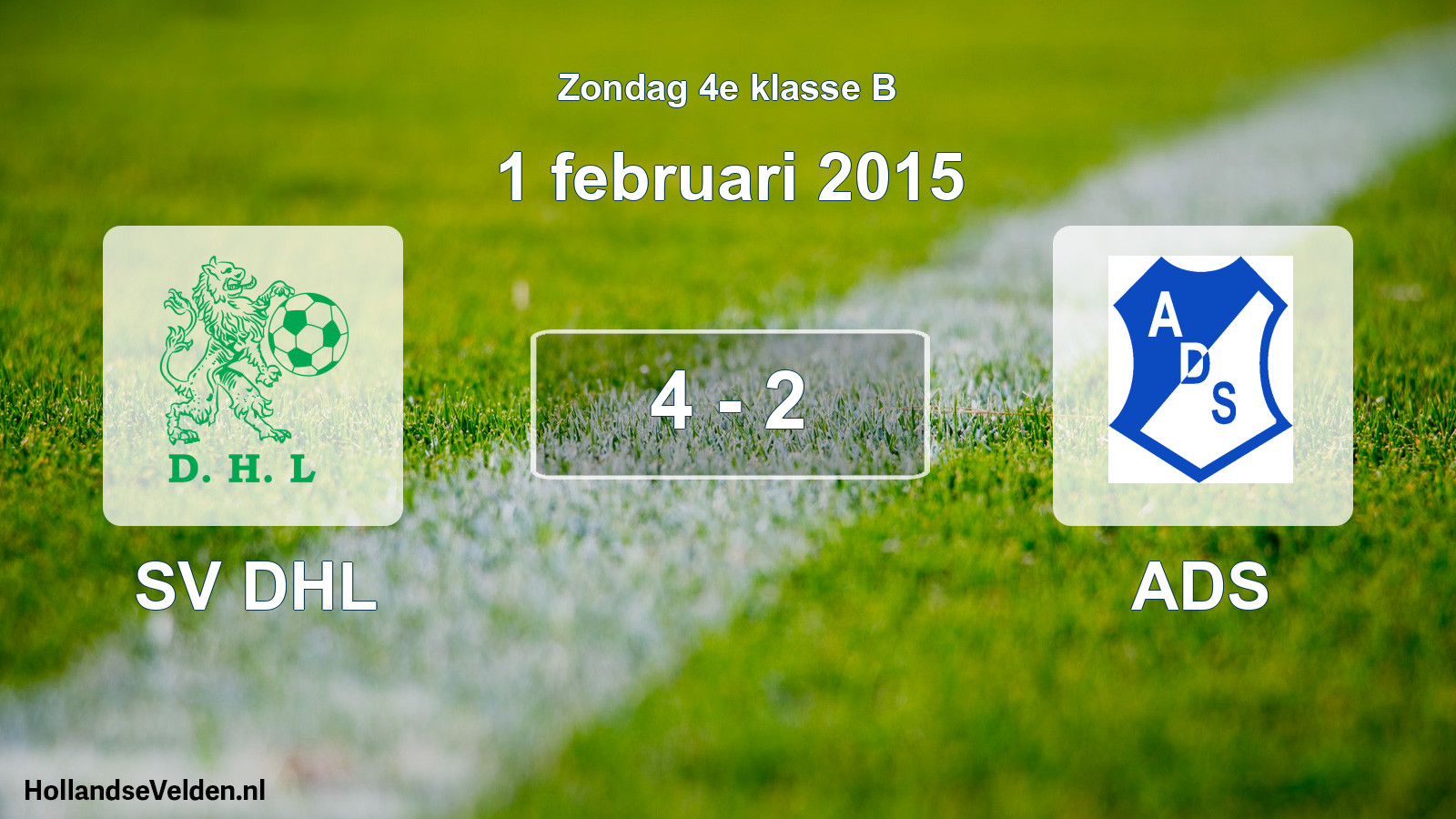 Total number of matches played: SV DHL - ADS 4 - 2 (1 February 2015)