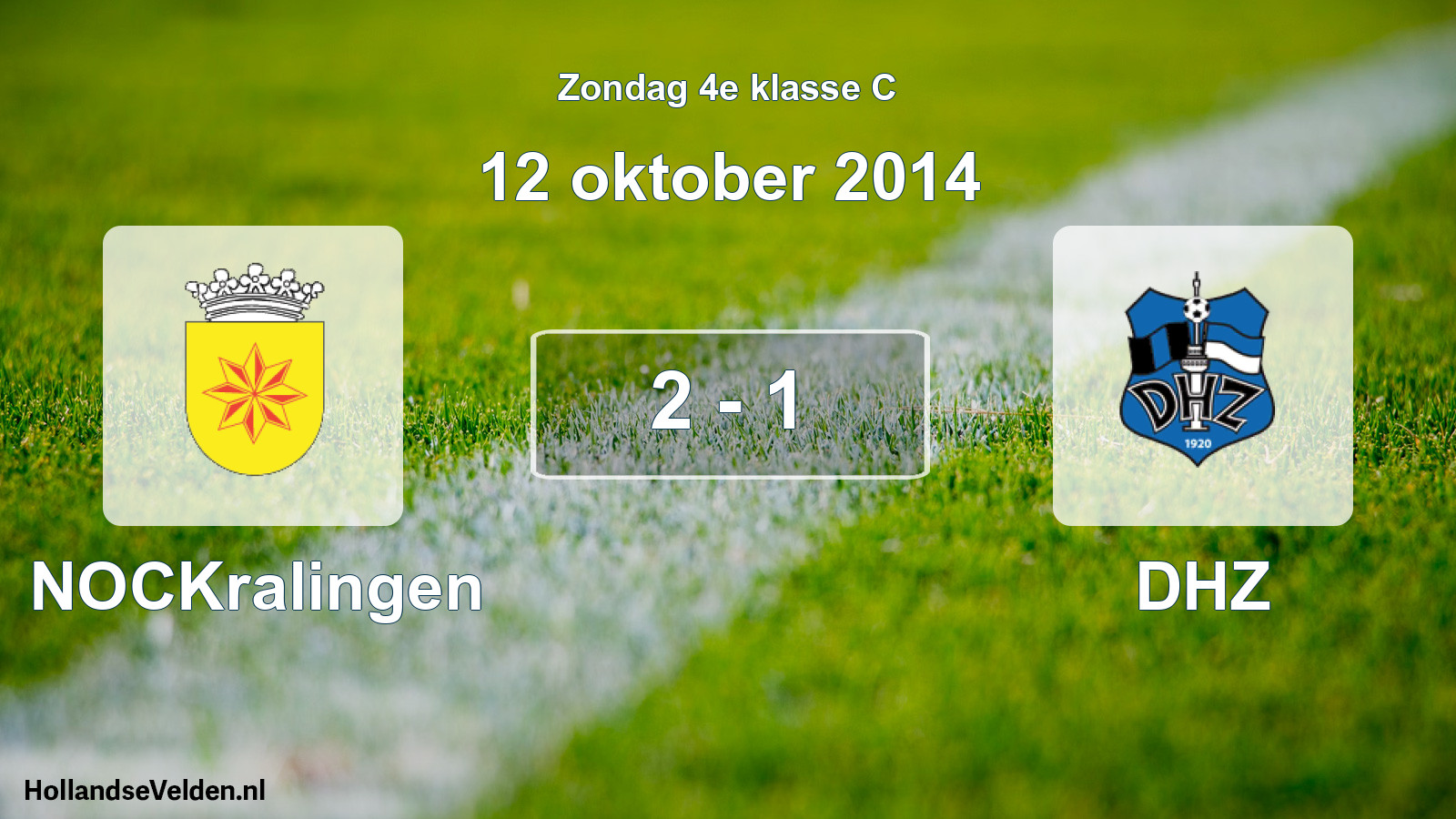 Total number of matches played: NOCKralingen - DHZ 2 - 1 (12 October 2014)