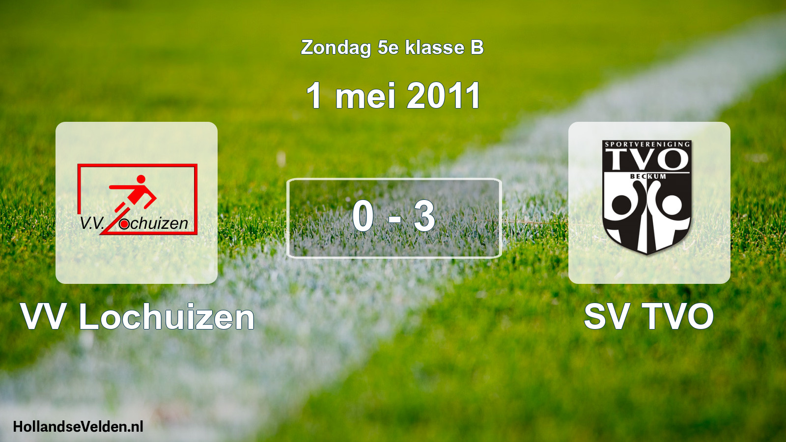 Total number of matches played: VV Lochuizen - SV TVO 0 - 3 (1 May 2011)