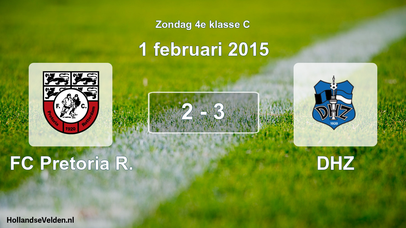 Total number of matches played: FC Pretoria R. - DHZ 2 - 3 (1 February 2015)