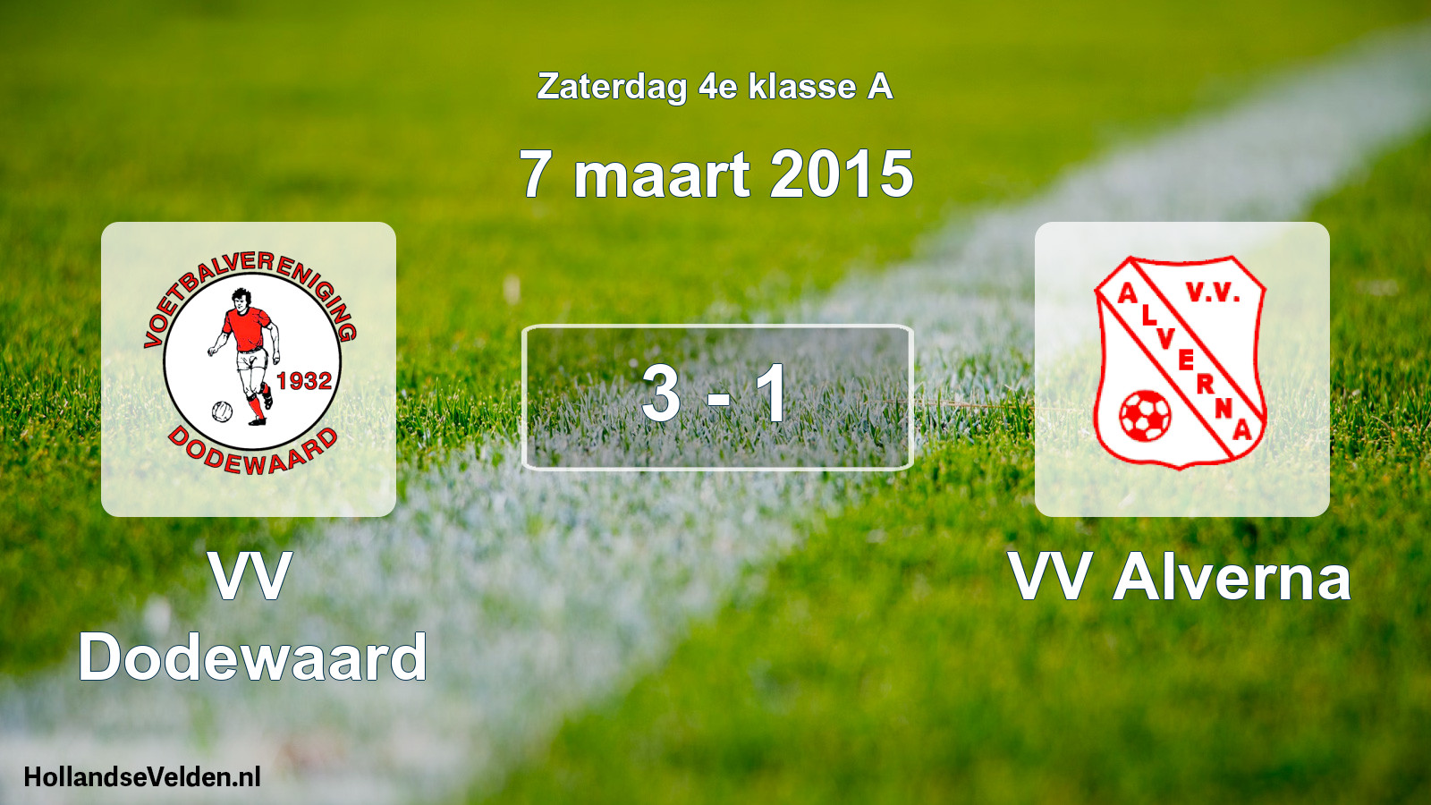Total number of matches played: VV Dodewaard - VV Alverna 3 - 1 (7 March 2015)