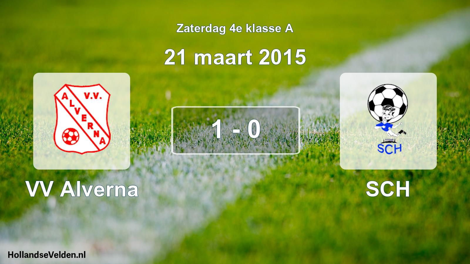 Total number of matches played: VV Alverna - SCH 1 - 0 (21 March 2015)