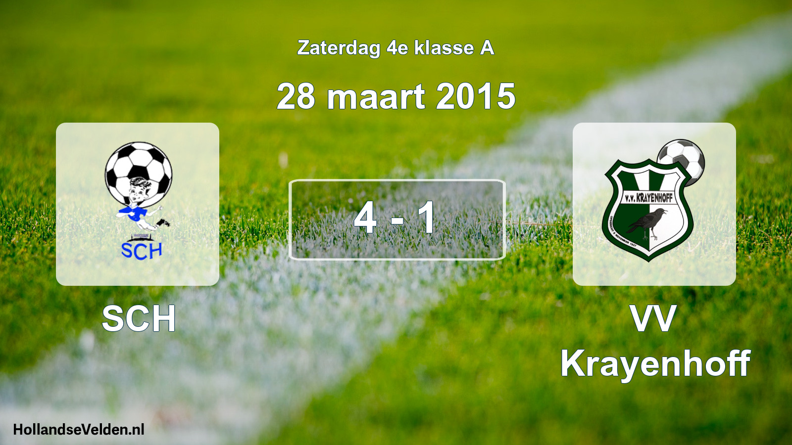 Total number of matches played: SCH - VV Krayenhoff 4 - 1 (28 March 2015)