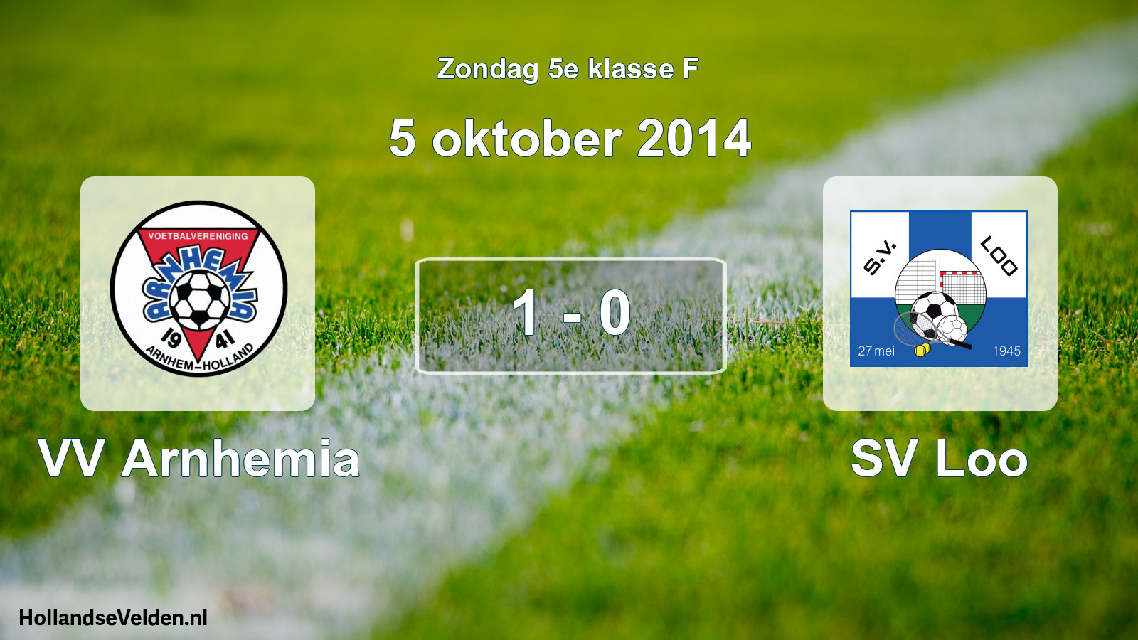 Total number of matches played: VV Arnhemia - SV Loo 1 - 0 (5 October 2014)