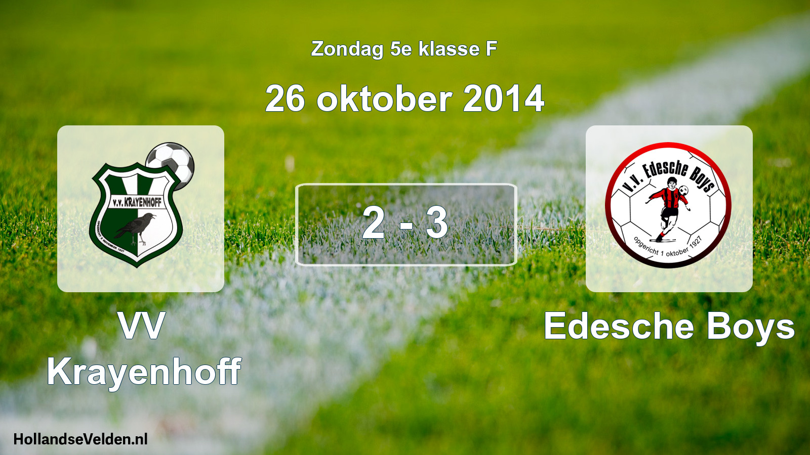 Total number of matches played: VV Krayenhoff - Edesche Boys 2 - 3 (26 October 2014)