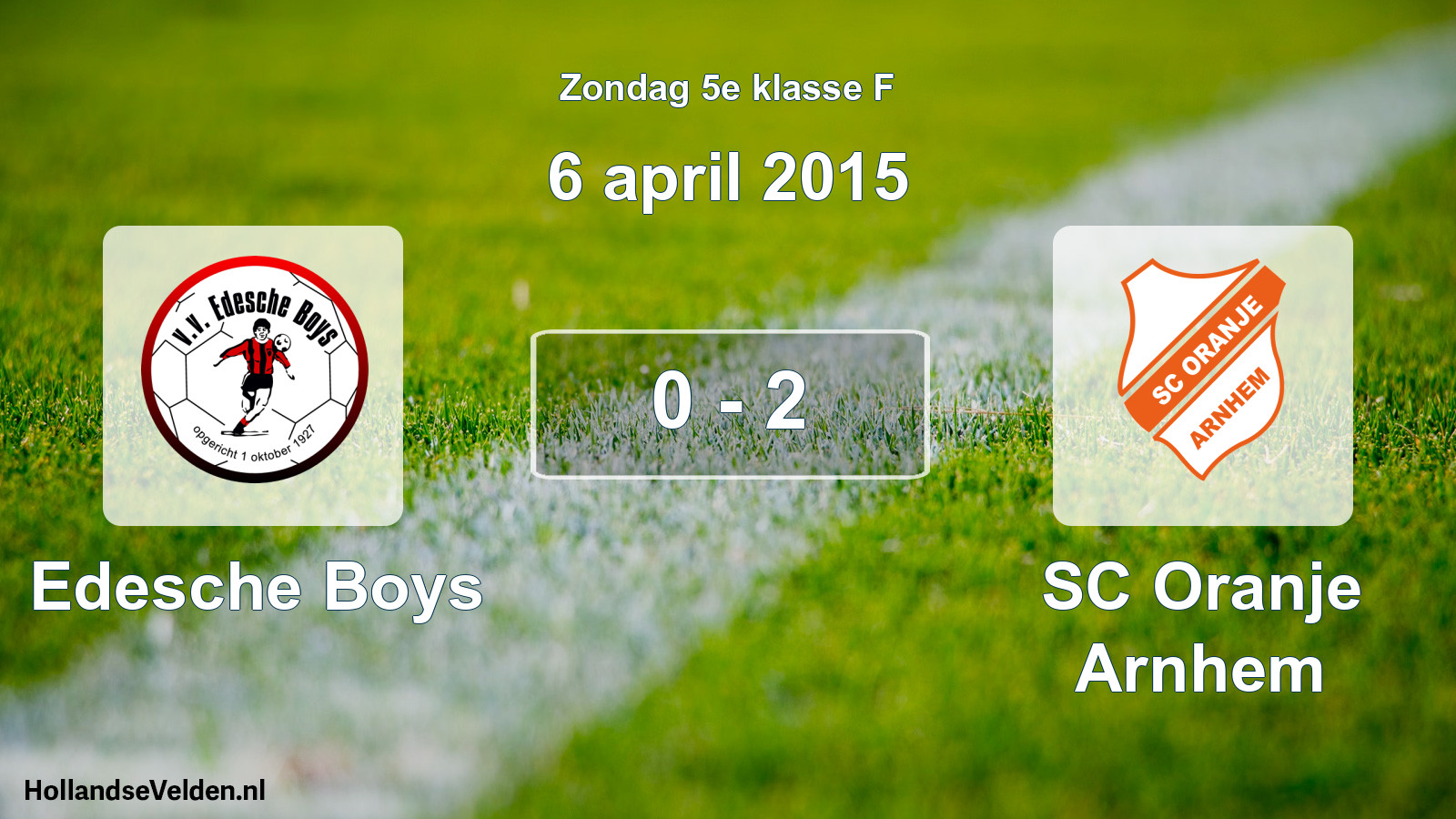 Total number of matches played: Edesche Boys - SC Oranje Arnhem 0 - 2 (6 April 2015)