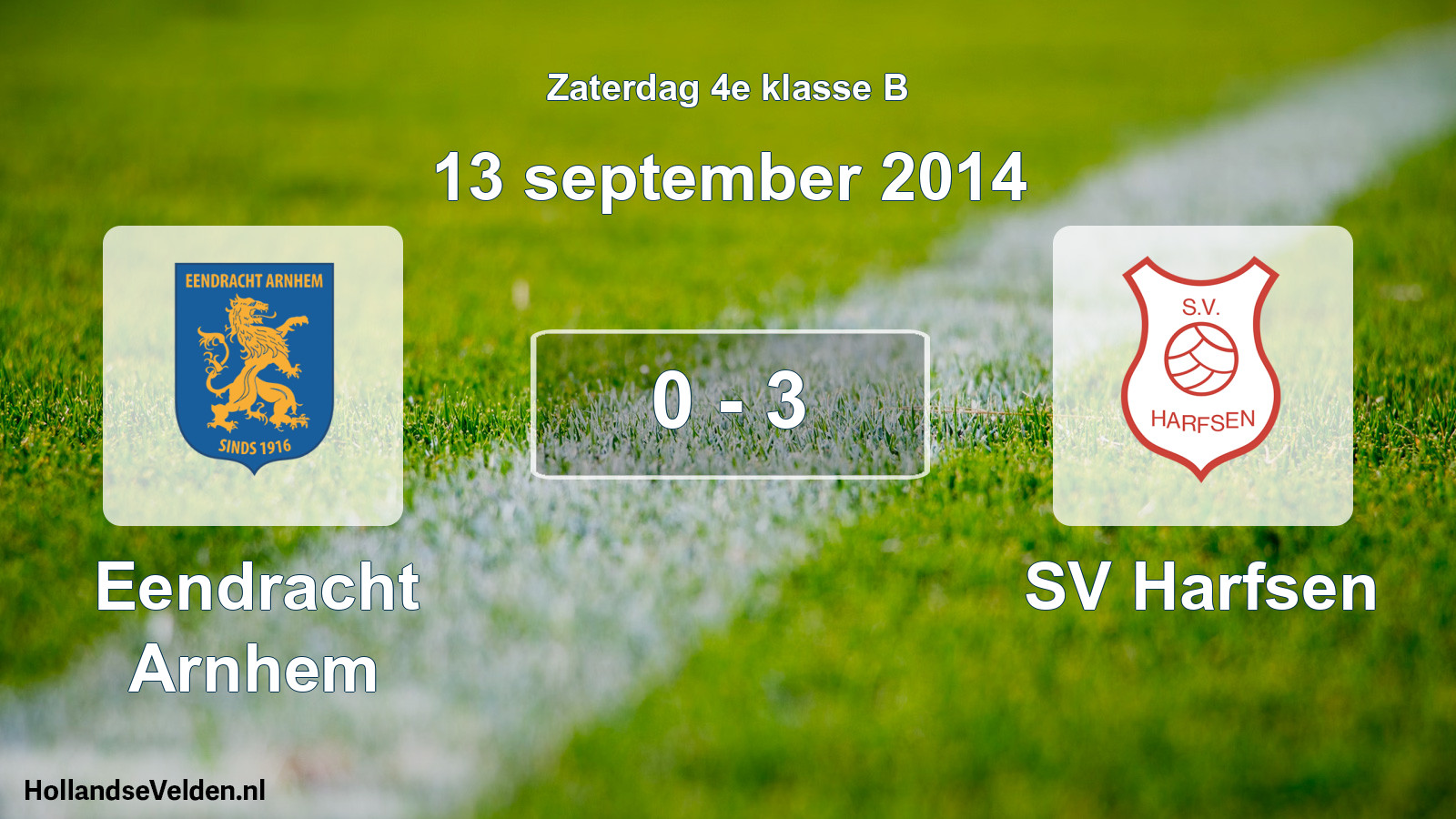 Total number of matches played: Eendracht Arnhem - SV Harfsen 0 - 3 (13 September 2014)