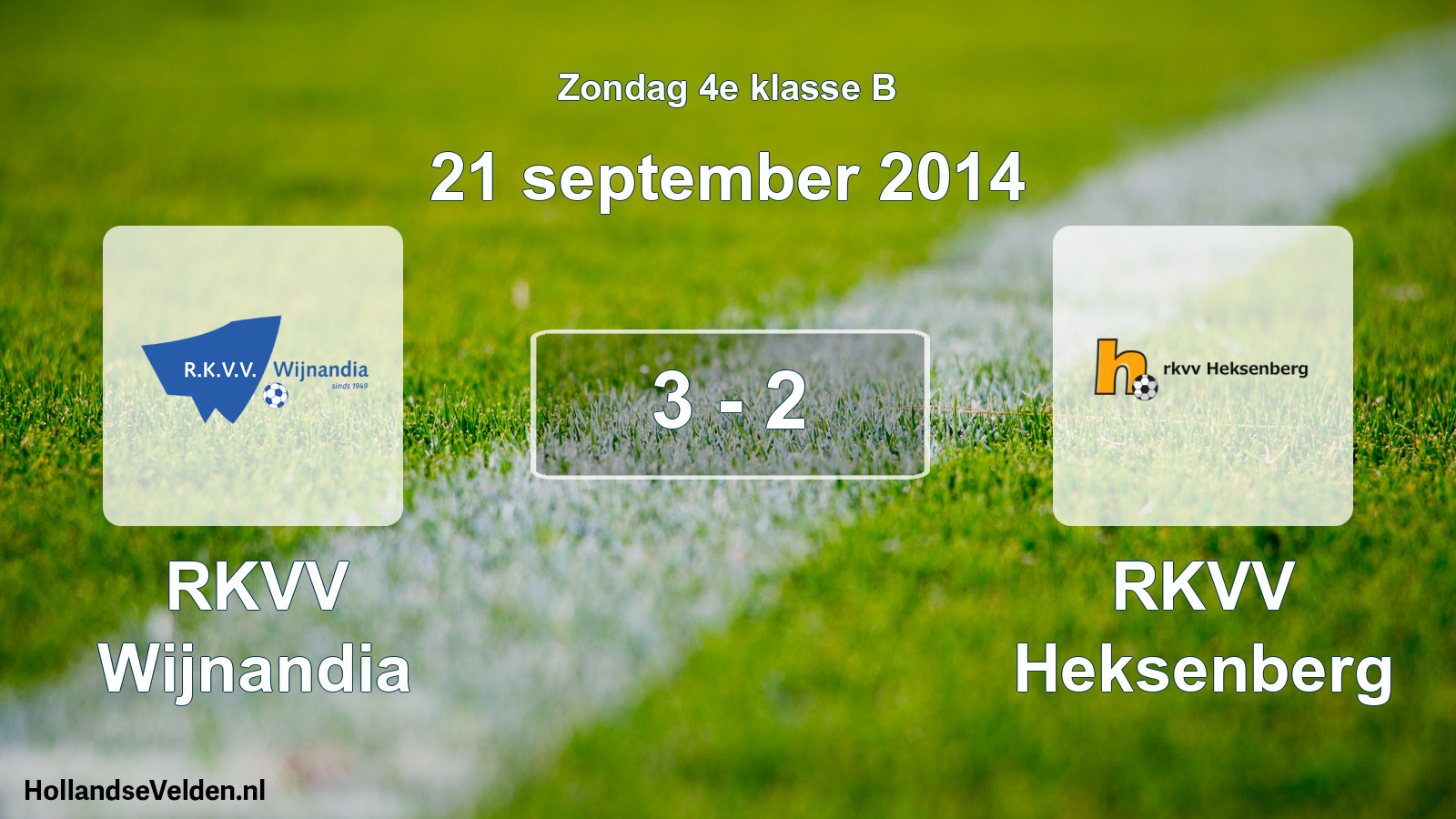 Total number of matches played: RKVV Wijnandia - RKVV Heksenberg 3 - 2 (21 September 2014)