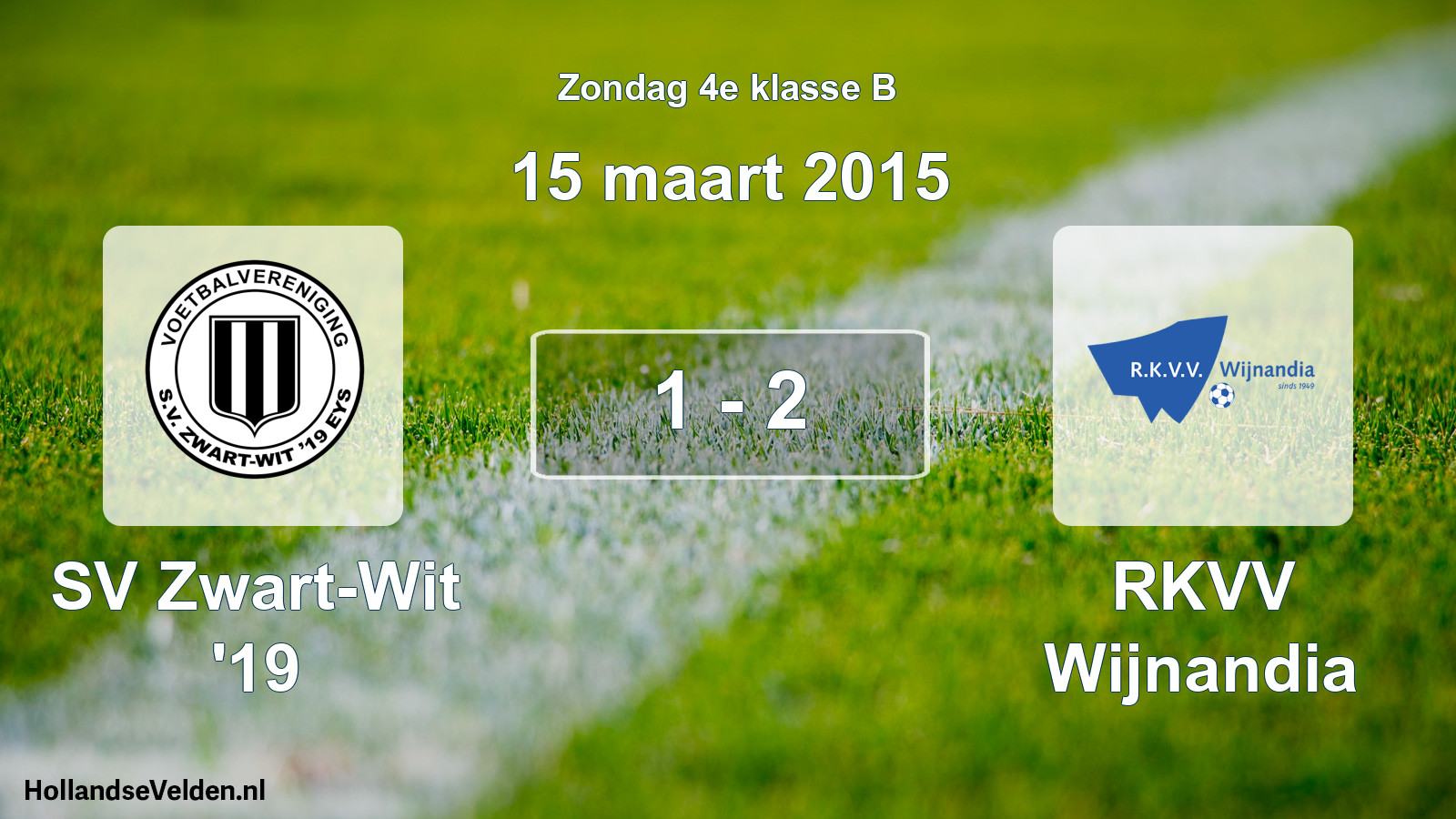 Total number of matches played: SV Zwart-Wit '19 - RKVV Wijnandia 1 - 2 (15 March 2015)