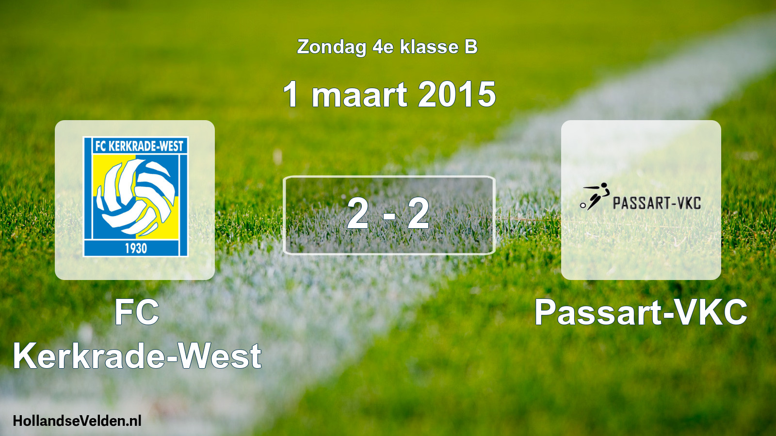 Total number of matches played: FC Kerkrade-West - Passart-VKC 2 - 2 (1 March 2015)